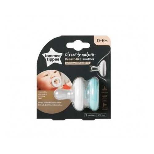 tommee tippee close to nature 2 sucettes breast like nuit 0 6m