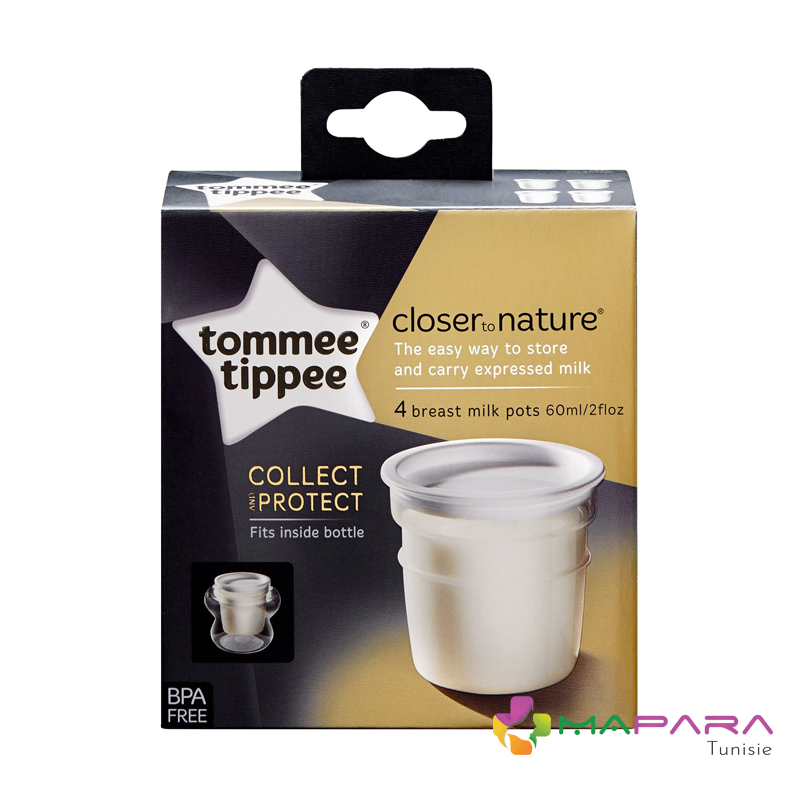 tommee tippee closer to nature pot conservation lait x4