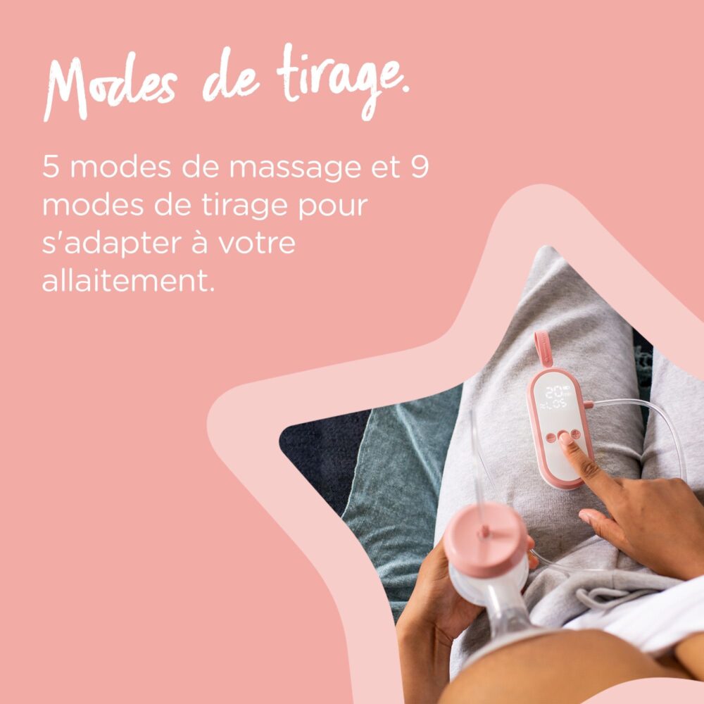 Tommee tippee tire lait électrique très silencieux avec modes de tirages et massages