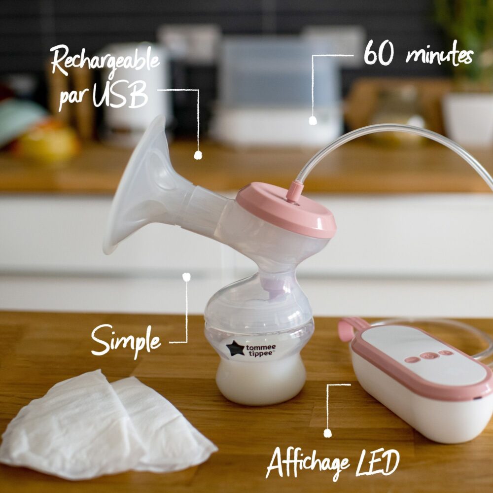 Tommee tippee tire lait électrique très silencieux avec modes de tirages et massages