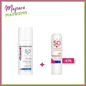 Ultrasun face anti ageing et anti pigmentation spf50+ 50ml + ultrasun lip protection spf50 ( 50%)