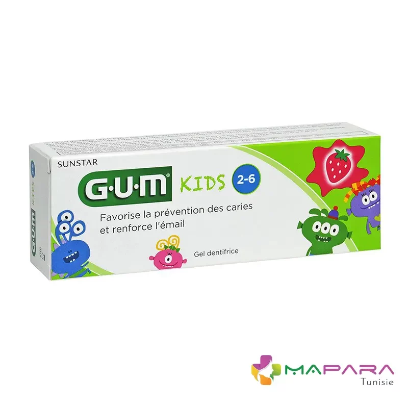gum kids dentifrice fluore isomalt 2 6 ans 50ml