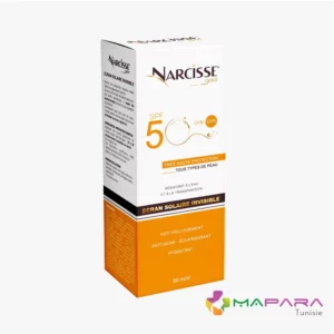 Narcisse gold ecran solaire invisible antitache eclairsissant spf 50 tous type de peau