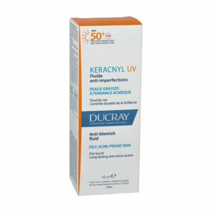 Ducray keracnyl uv fluide anti imperfections peaux grasses a tendance acneique 50ml