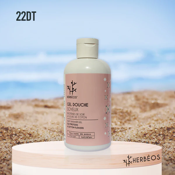 herbÉos gel douche soyeux collagène & fleurs de coton 250 ml - maparatunisie