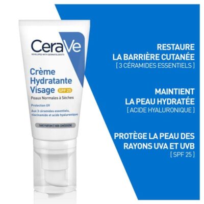 cerave crème hydratante visage spf25
