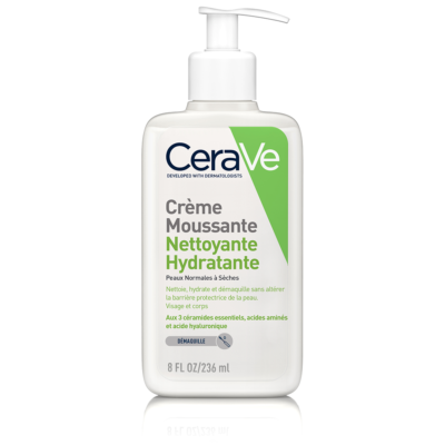 cerave crème moussante nettoyante hydratante 236ml