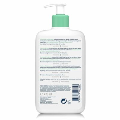 cerave gel moussant nettoyant peaux normales a grasses