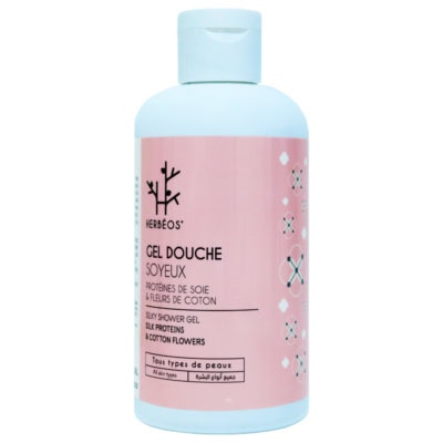 HERBÉOS Gel Douche Soyeux Collagène et Fleurs de Coton 250 ml