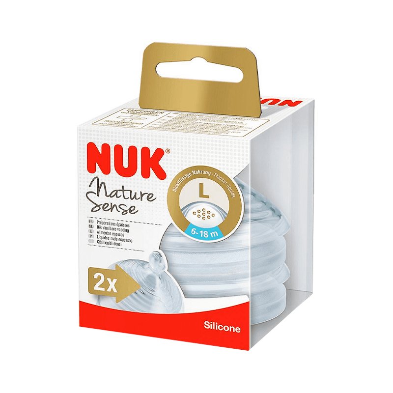 nuk tétine nature sense 2 silicone teats – size: l