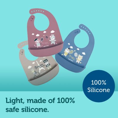 Canpol bavoir en silicone avec poche