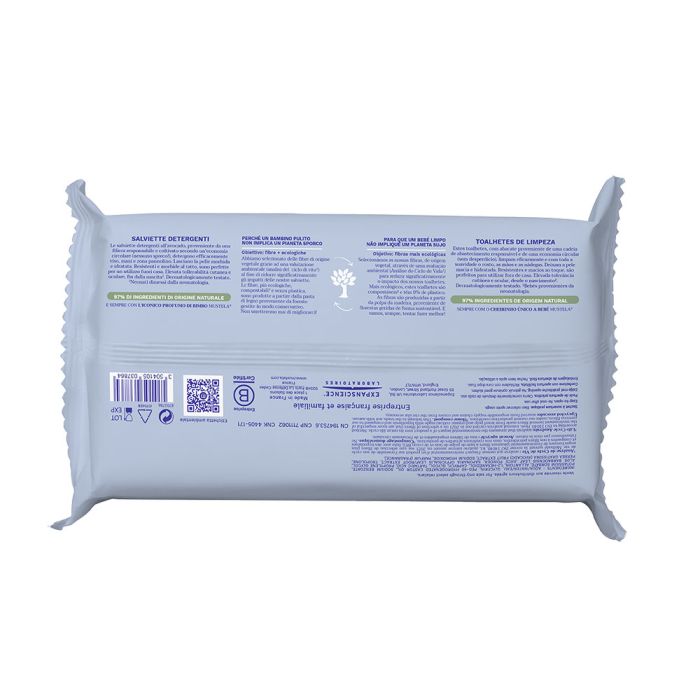 Lingettes bébé Nettoyantes MUSTELA : le sachet de 60 lingettes à