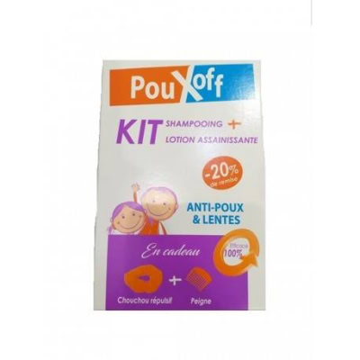 poux off kit shampooing anti poux + lotion assainissante