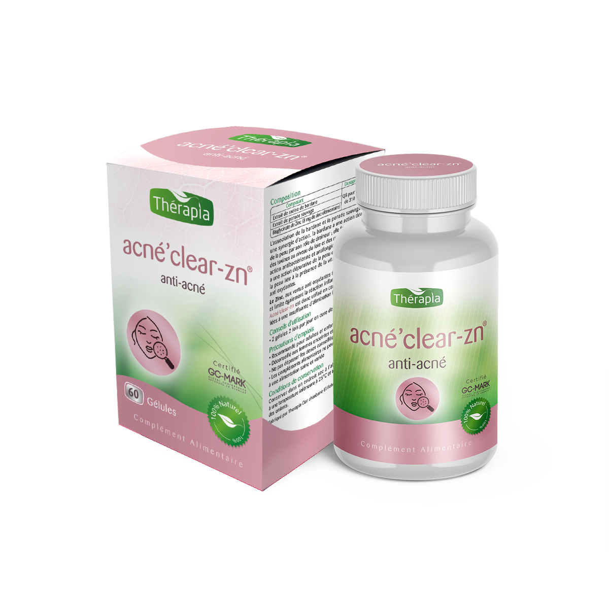 Therapia acne'clear-zn 60 gélules Therapia acne'clear-zn 60 gélules
