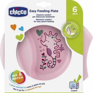 Chicco easy feeding assiette creuse décorée avec rebord 6 mois+