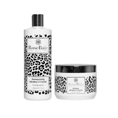 RoseBaie Shampooing Caviar et Kératine 500ml + RoseBaie Masque Kératine et Caviar maparatunisie