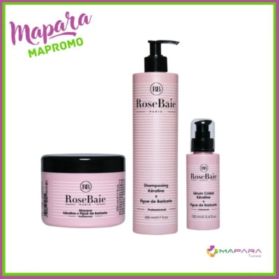 RoseBaie Trio Figue de Barbarie Shampoing Masque et Sérum