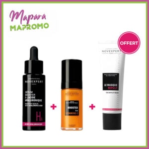 Novexpert sérum booster à la vitamine c 30ml + novexpert sérum booster à l’acide hyaluronique 30ml + novexpert contour des yeux lifting eclat 15ml (-50%)
