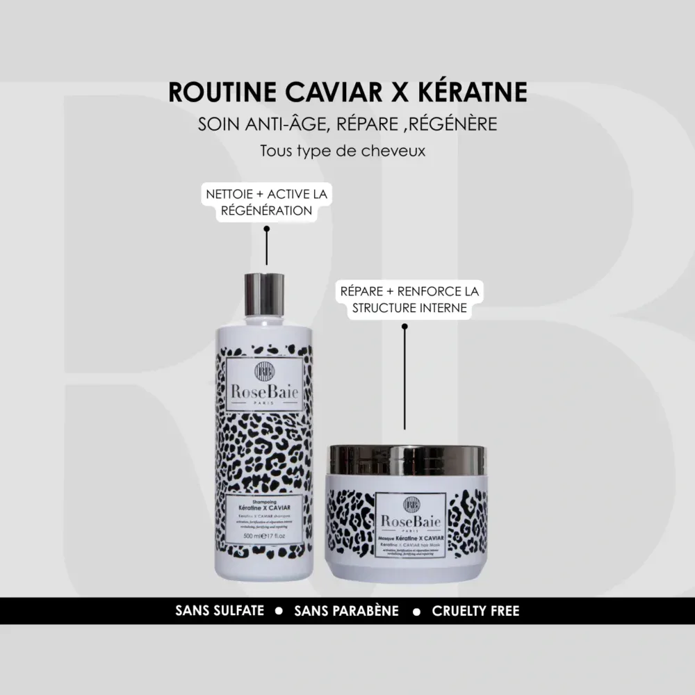 Rosebaie gamme edition limitee caviar x kératine