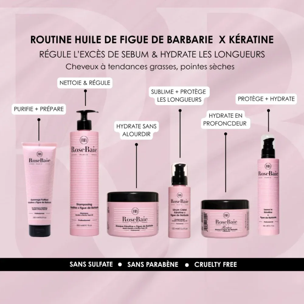 Rosebaie sérum protecteur à l’huile de figue de barbarie et keratine 100ml