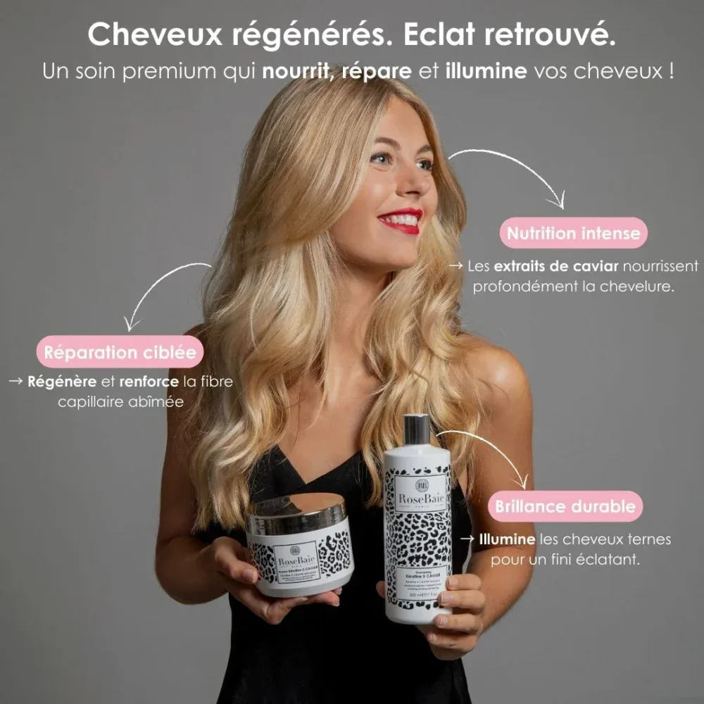 Rosebaie gamme edition limitee caviar x kératine