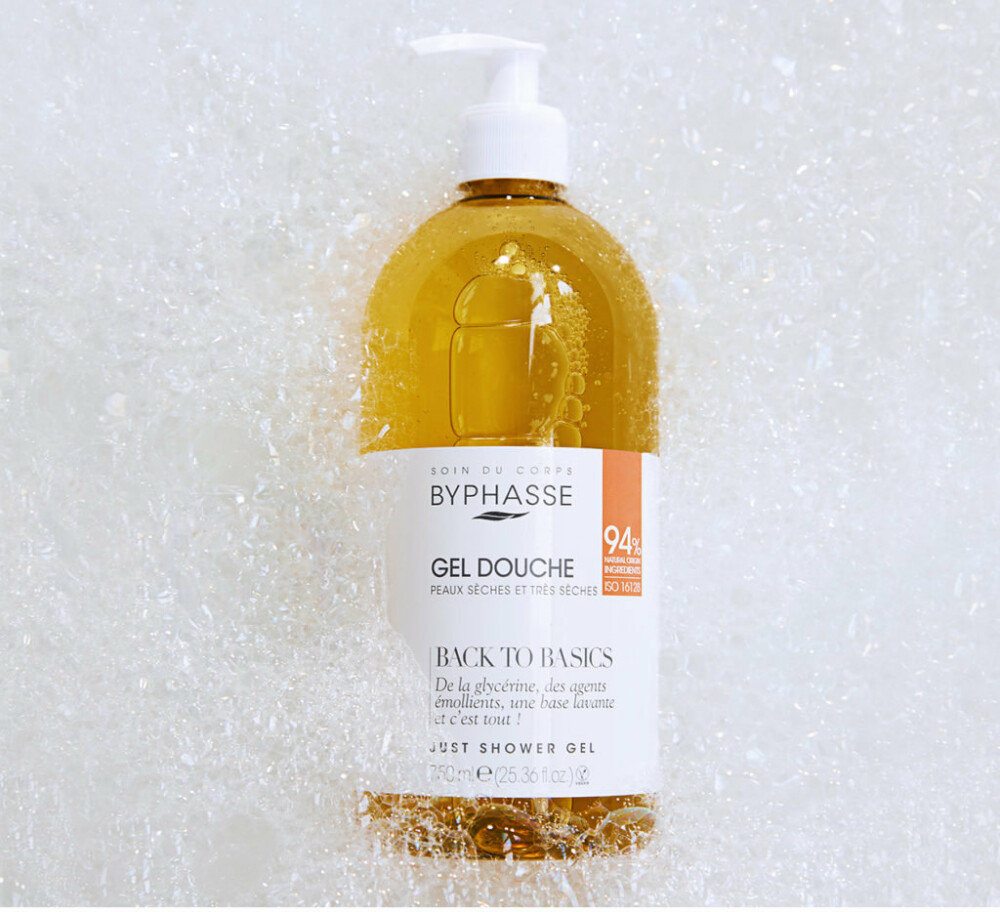 Byphasse gel douche peaux sèches et très sèches 750ml maparatunisie