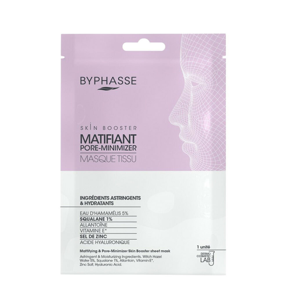 Byphasse masque tissu skin booster matifiant pore-minimizer 18ml