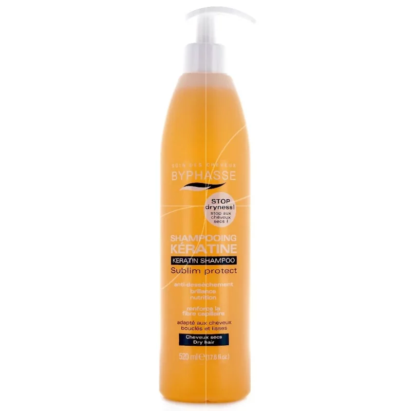 BYPHASSE Shampooing À La Kératine Liquide 520ml maparatunisie