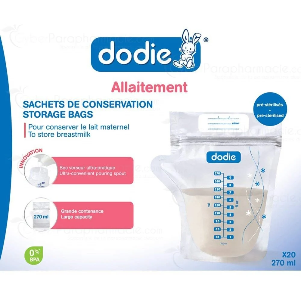 Lot De 6 X 20 Sachets De Conservation Pour Lait Maternel à Prix