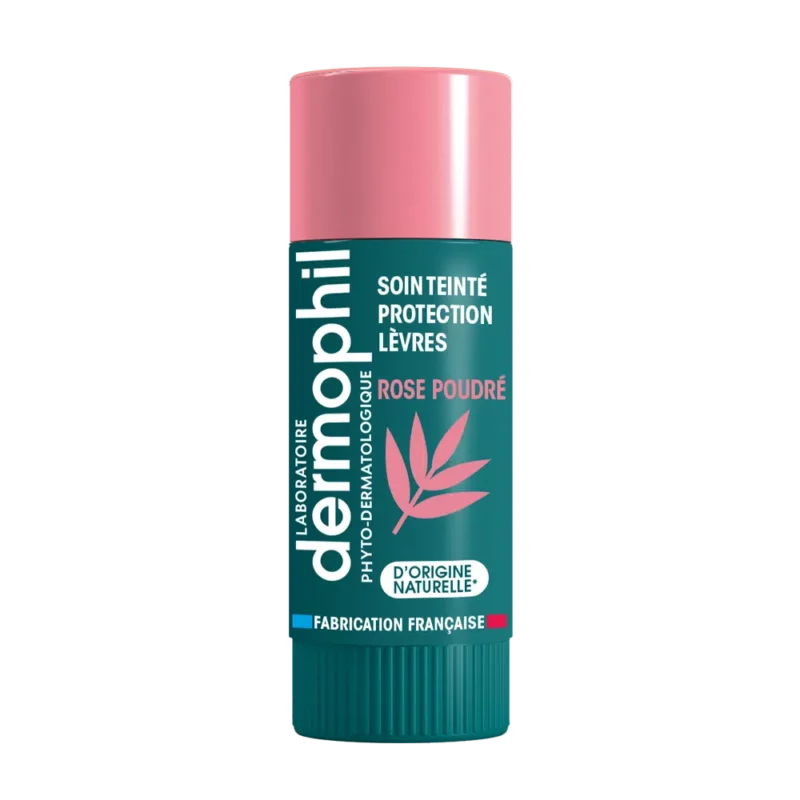 Dermophil stick lèvre protection teinté rose poudré