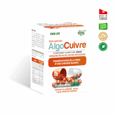 Eden life algo cuivre 30 comprimes maparatunisie