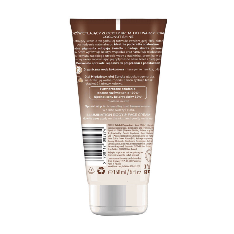 LIRENE Coconut Shine Creme Illuminatrice maparatunisie