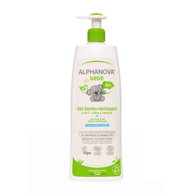 ALPHANOVA Bebe Bio Gel Dermo-nettoyant 2en1 Corps et cheveux 500ml