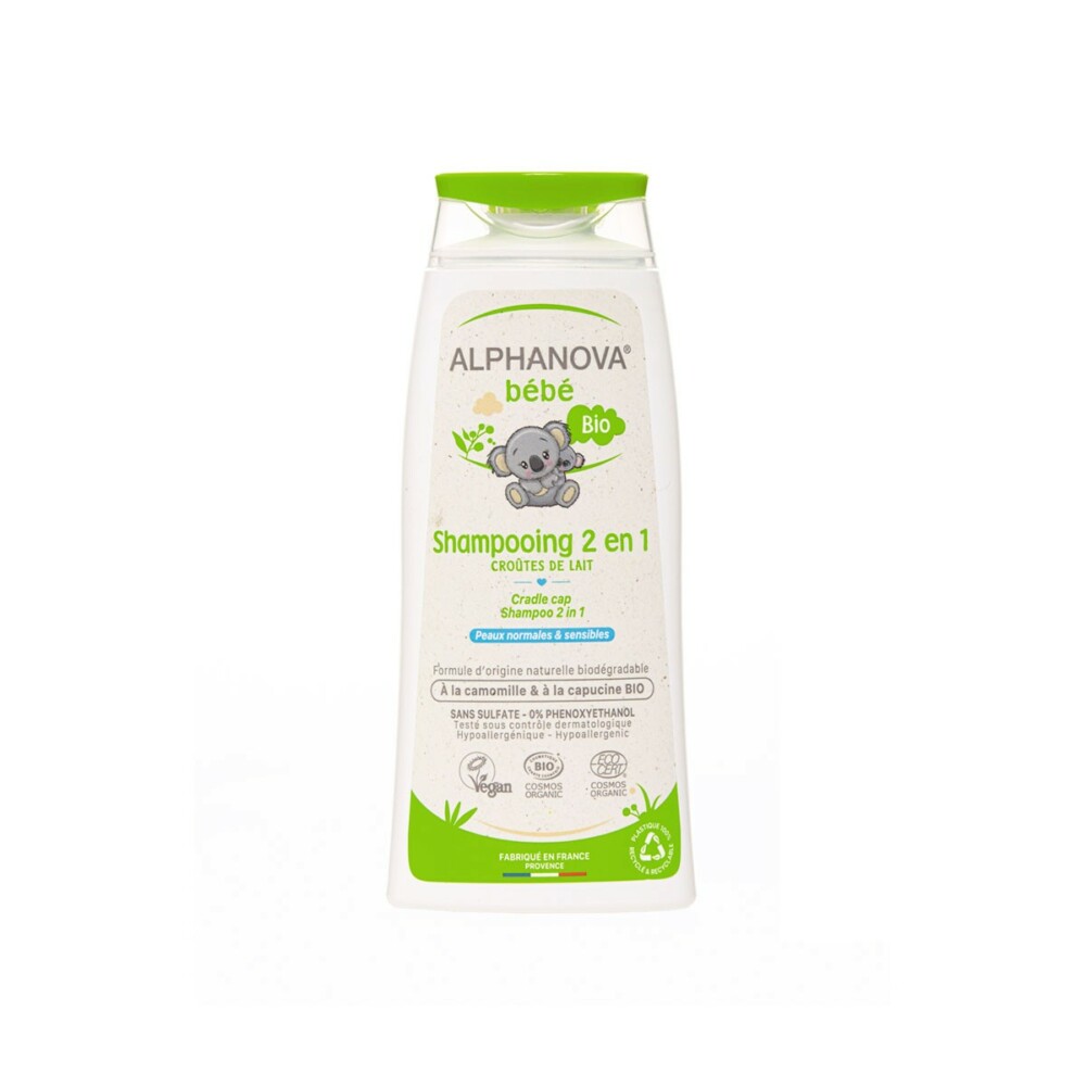 Alphanova bebe bio shampooing croute de lait 2en1 200ml