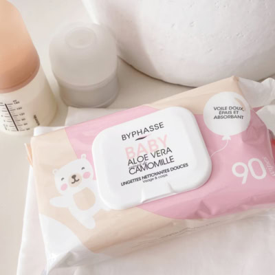 Byphasse Lingettes Nettoyantes Douces Baby Visage et Corps 90u