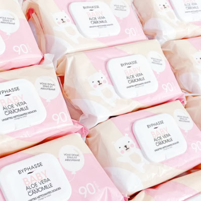 Byphasse lingettes nettoyantes douces baby visage et corps 90u