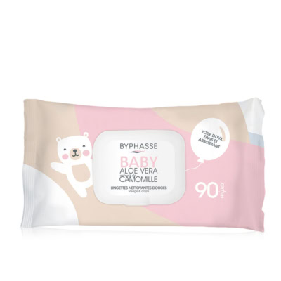 Byphasse Lingettes Nettoyantes Douces Baby Visage et Corps 90u