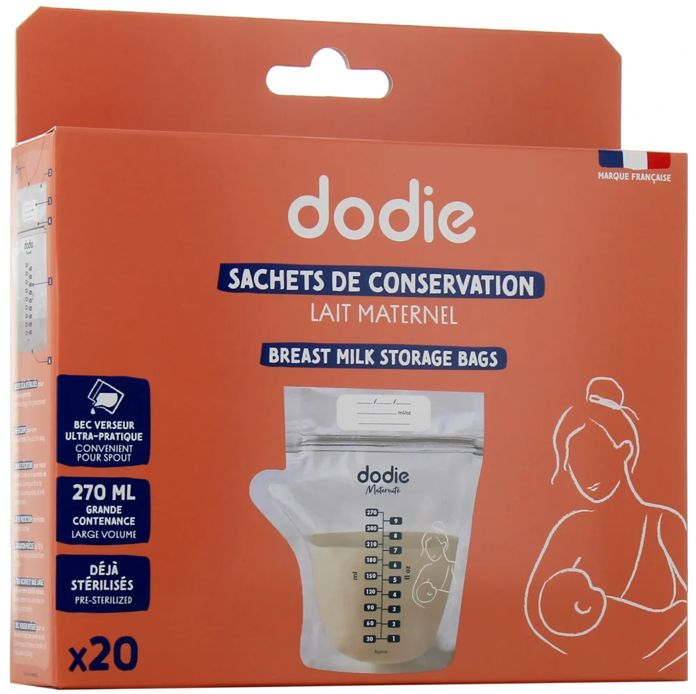 Dodie 20 sachets de conservation de lait maternel