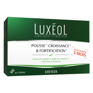 Luxeol cheveux pousse, croissance et fortification 90 gélules