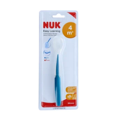 Nuk cuillère douce silicone bleu