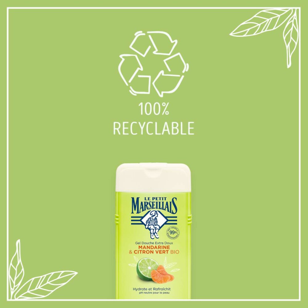 Le petit marseillais gel douche mandarine bio & citron vert bio