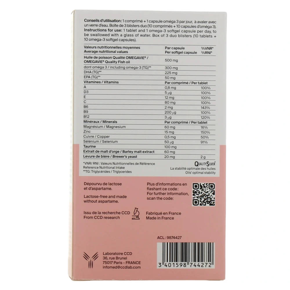 Oligobs allaitement 30 comprimés + 30 capsules
