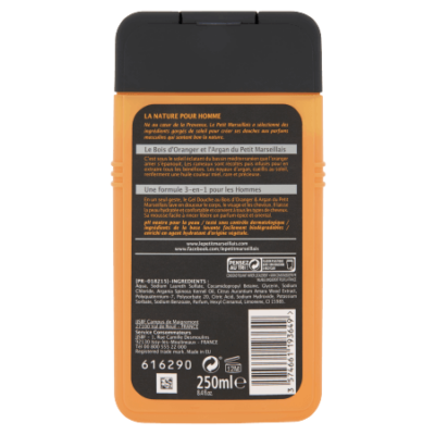 Gel Douche Homme Bois d'Oranger & Argan