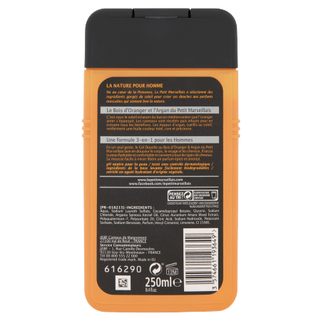 Gel Douche Homme Bois d'Oranger & Argan