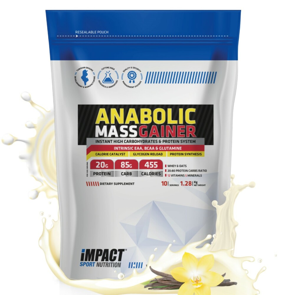 Anabolic mass gainer madagascar vanilla 1. 28 kg