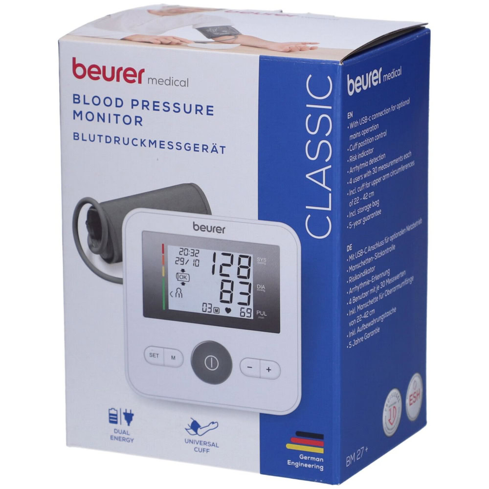 Beurer bm 27 tensiomètre à bras