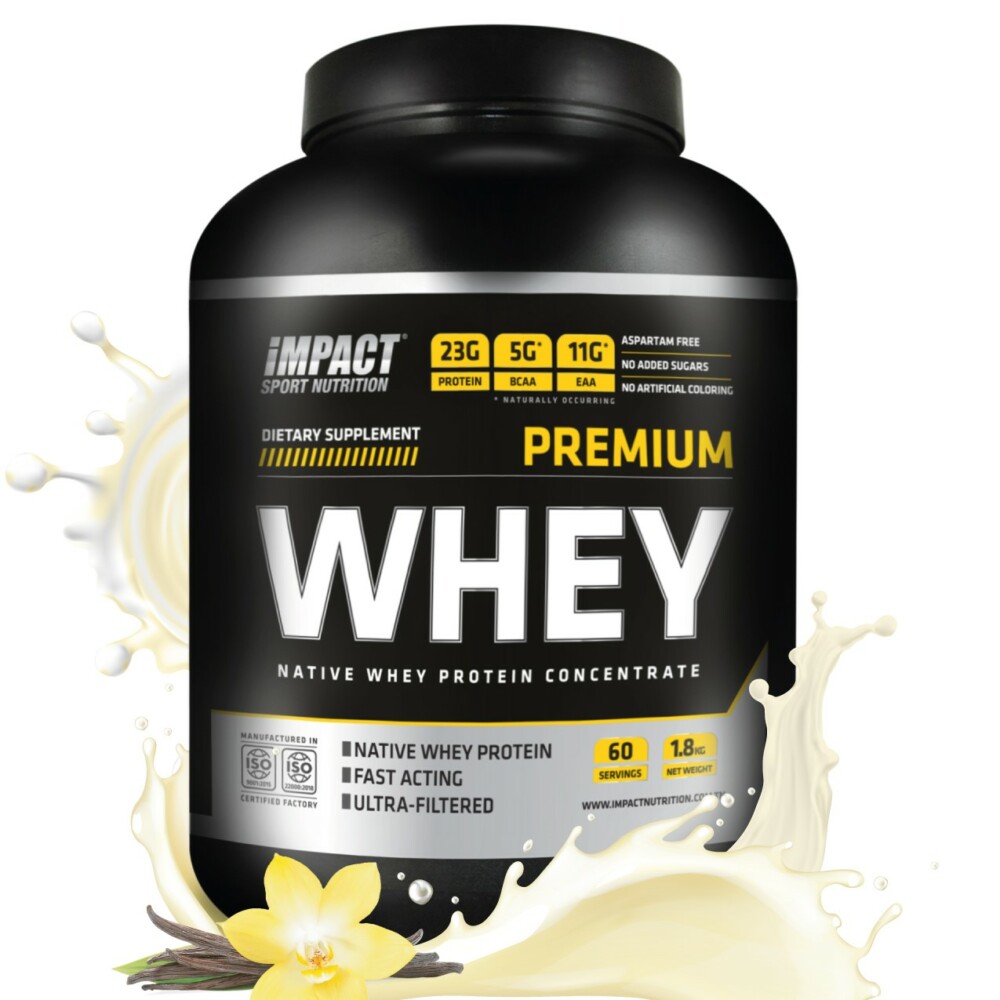 Impact proteine premium whey buttery cinnamon pot de 1. 8kg