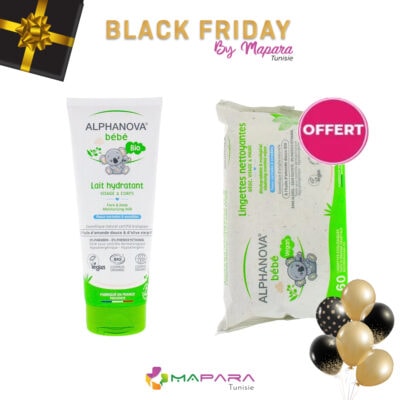 ALPHANOVA Bebe Bio Lait Hydratant Visage et Corps 200ml + Lingettes (Offerte)