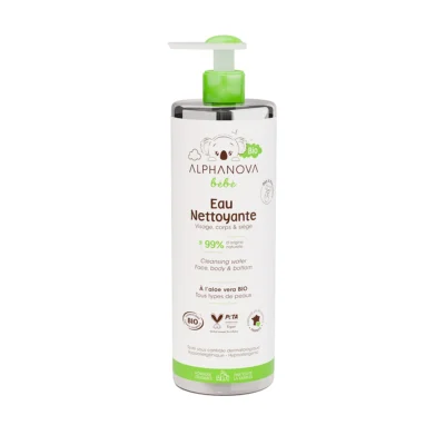 Alphanova Bébé Eau Nettoyante Bio 400ml