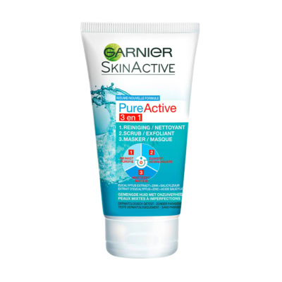 Garnier Pure-Active Nettoyant 3 en 1 Anti-Points Noirs